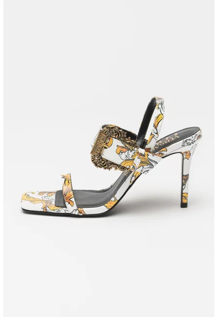 Сандали Emily от еко кожа - Жълт/Бял