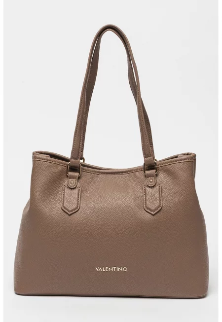 Шопинг чанта Brixton от еко кожа - Тъмнокафяв