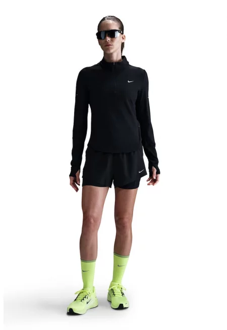 Слим блуза Dri Fit с лого - Черен/Сив