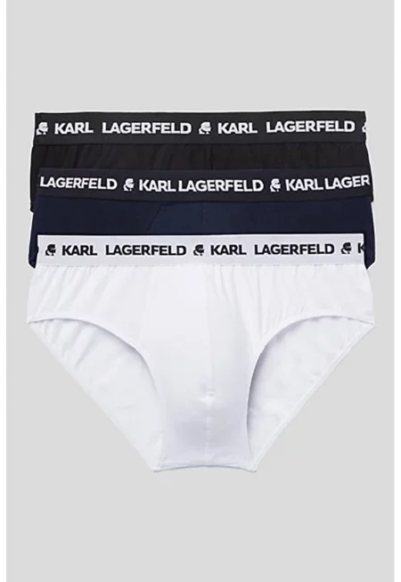 Слипове с органичен памук - 3 чифта - Бял/Черен/Тъмносин