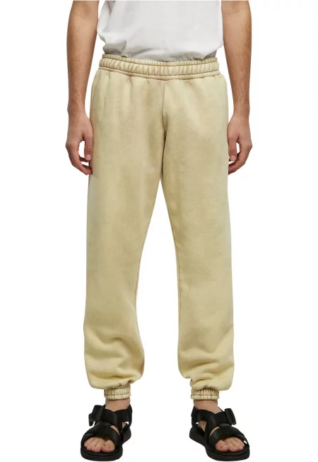 Спортен панталон с еластична талия и маншети - Бежов