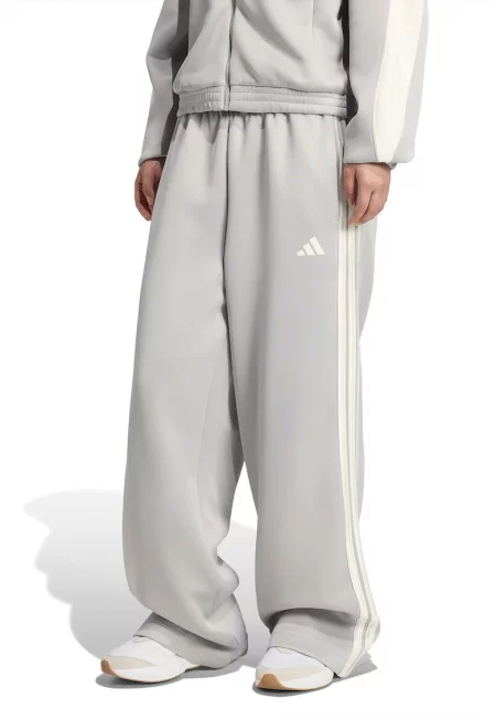 Спортен панталон Stadium с широк крачол - Бял/Светло сив