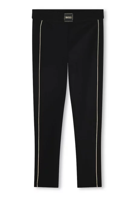 Стандартен панталон с лого - Черен