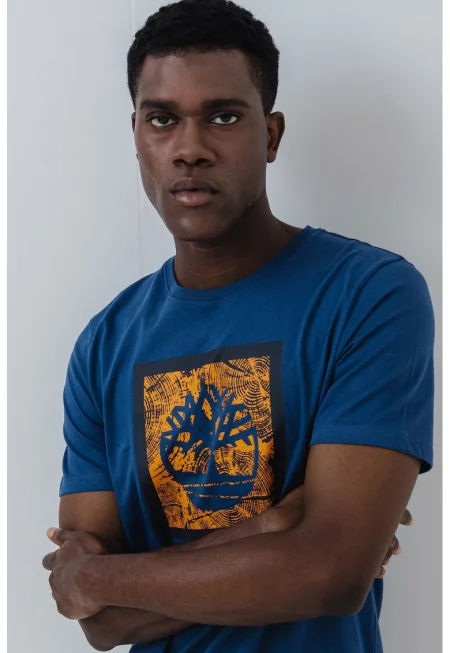 Тениска с контрастен принт