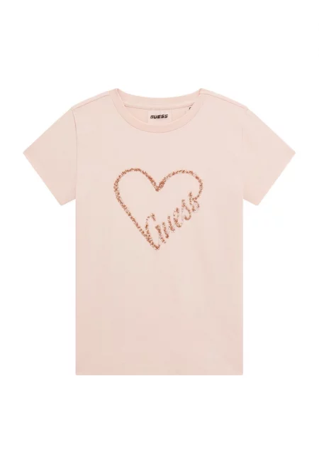 Тениска с лого от пайети