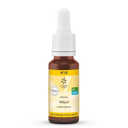 Цветна есенция Джел (Holly) N°15 – Сърдечна отвореност и вътрешен мир, 20 ml капки