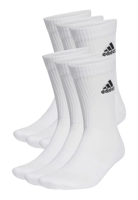 Унисекс омекотени дълги чорапи - 6 чифта - Бял