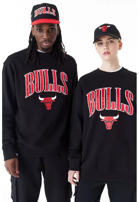 Унисекс суитшърт Chicago Bulls с лого - Черен -