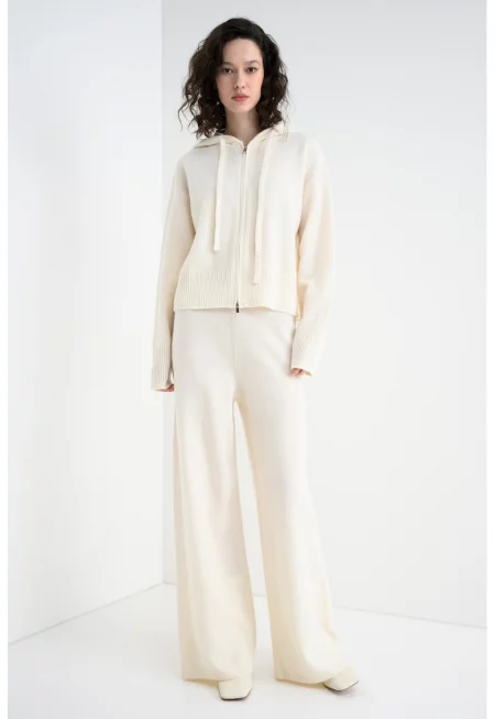 Вълнено худи с цип