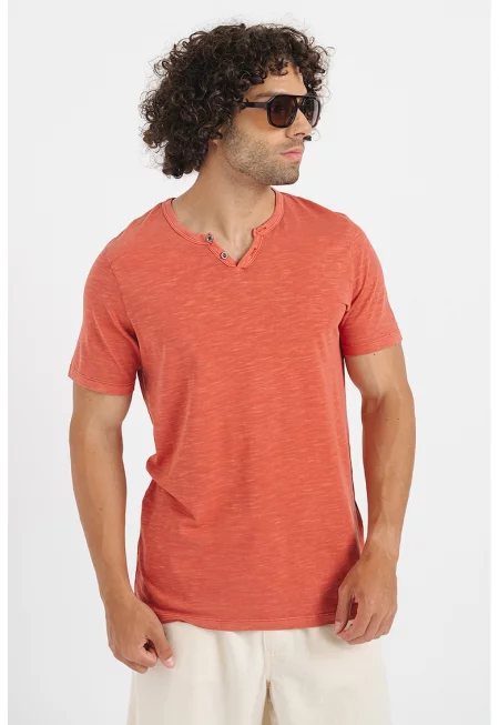 Вталена тениска Slipt тип Henley