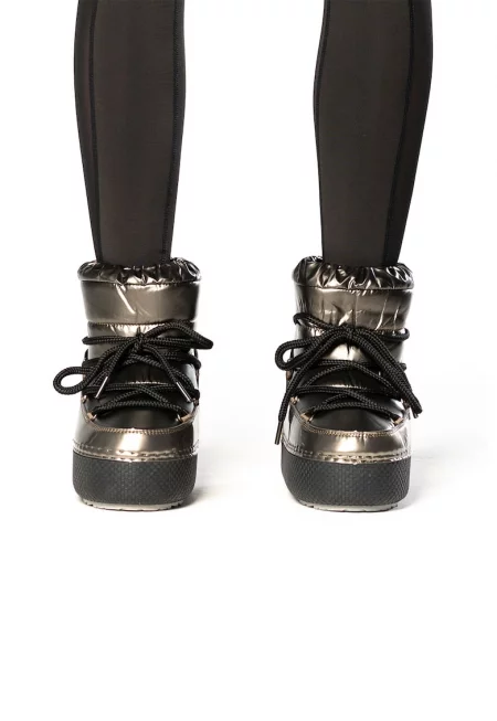 Зимни боти с връзки - Бронзово кафяво