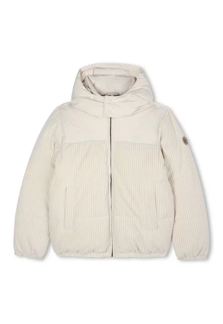 Зимно яке с качулка - Крем