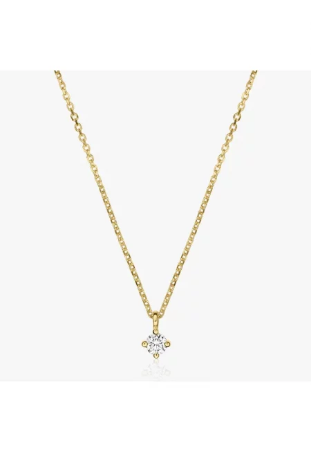 Златна огърлица Timeless - Диамант 0.05 CT