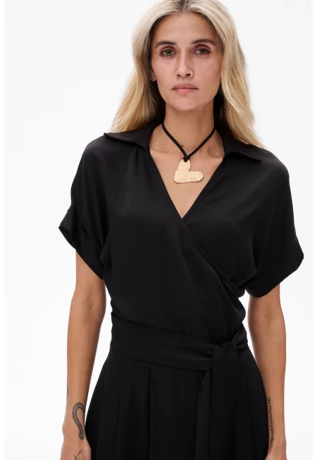 Блуза с деколте тип прегърни ме Aria