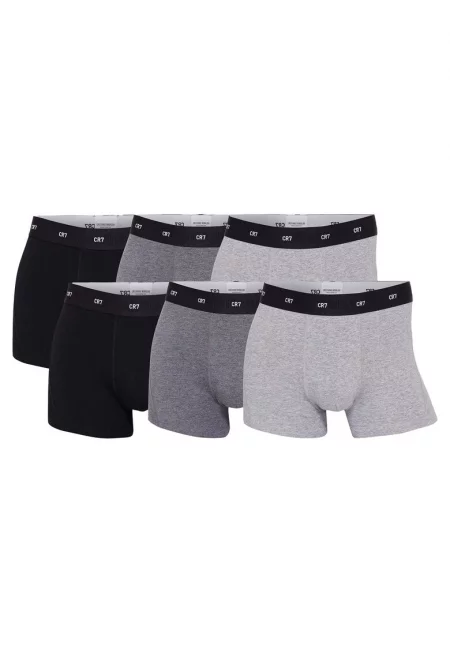 Боксерки - 6 чифта - Черен/Сив