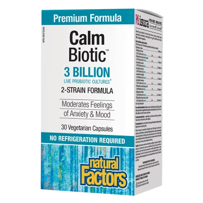 Calm Biotic® - Пробиотик срещу стрес и нервен стомах 3 млрд. активни пробиотици, 2 щама, 30 капсули