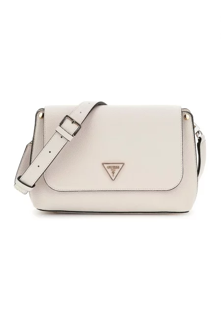 Чанта през рамо Meridian от еко кожа с капаче - Слонова кост