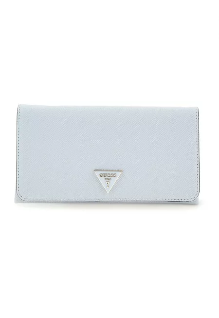 Чанта през рамо Noelle от еко кожа с презрамка с верижка - Пастелносин