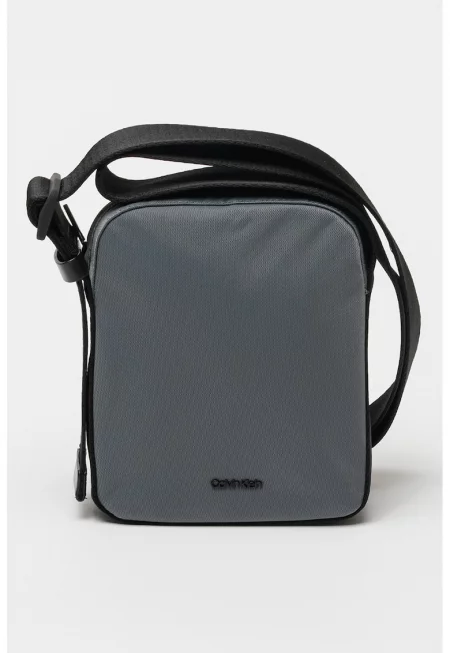 Чанта с лого - Сиво-бежов