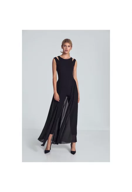 Черен дамски гащеризон Helmer - Черен