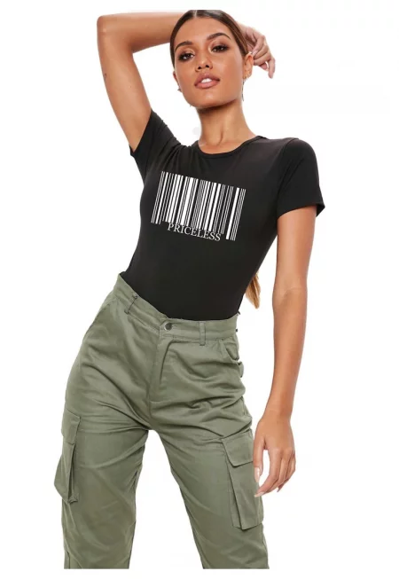 Черна дамска тениска - Безценно