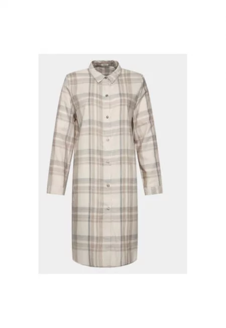 Дамска нощница  302994335 - Вискоза/Памук - Бежов