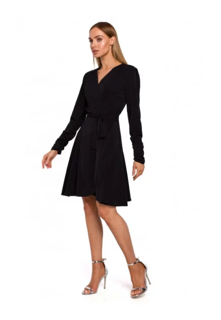 Дамска рокля  Полиестер - Еластан - Черна