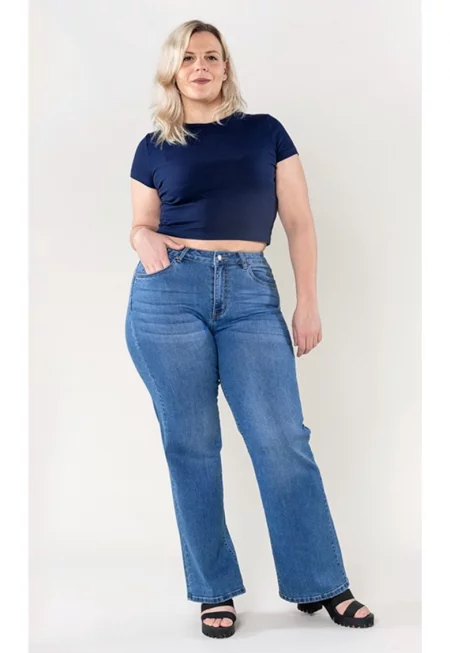 Дамски дънки  plus size - сини P603-5 M10 16966