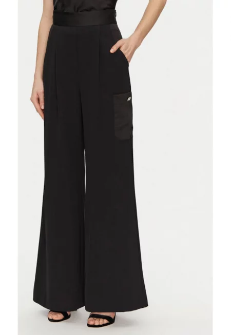 Дамски панталон -  305265845 - Полиестер - Черен - Черен