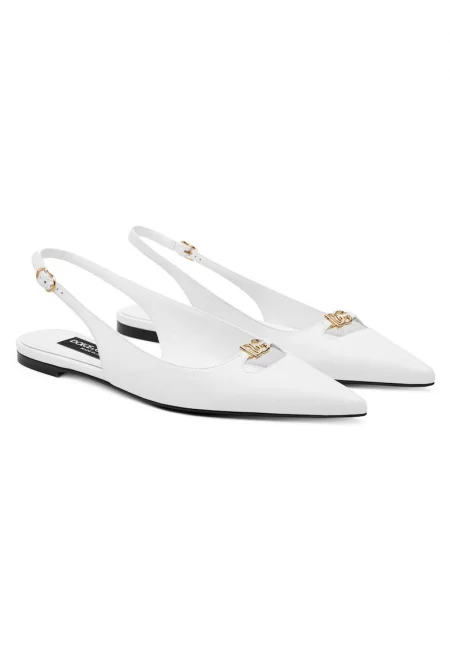 Дамски сандали - Dolce Gabbana - естествена кожа - модел 80002 - бял -