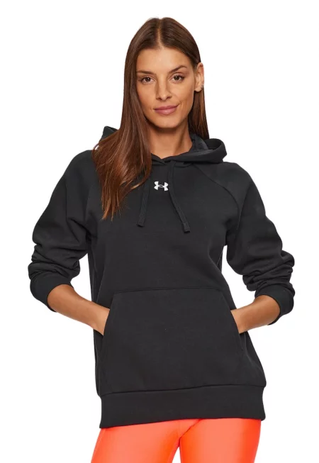 Дамско худи  с качулка - черно - памук/полиестер