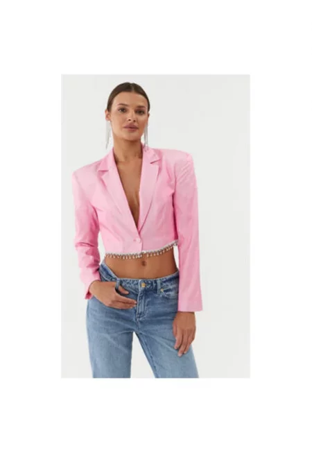 Дамско яке -  303192457 - Ацетат - Розов - Розово