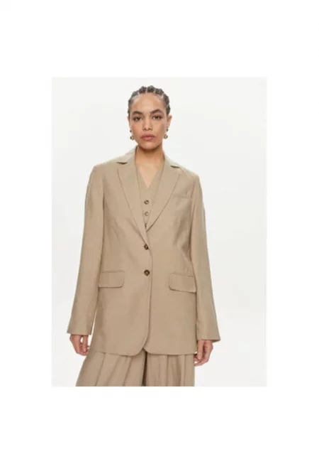 Дамско яке -  303702786 - Вискоза/Лен - Бежово