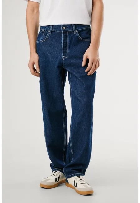 Дънки със свободна кройка - Тъмносин