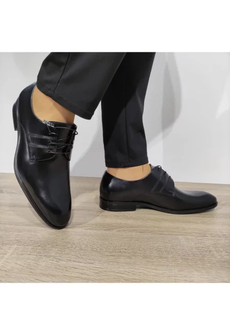 Елегантни мъжки обувки  A158-2000-M5P28 Black Florantic - Черен Florantic - Черен
