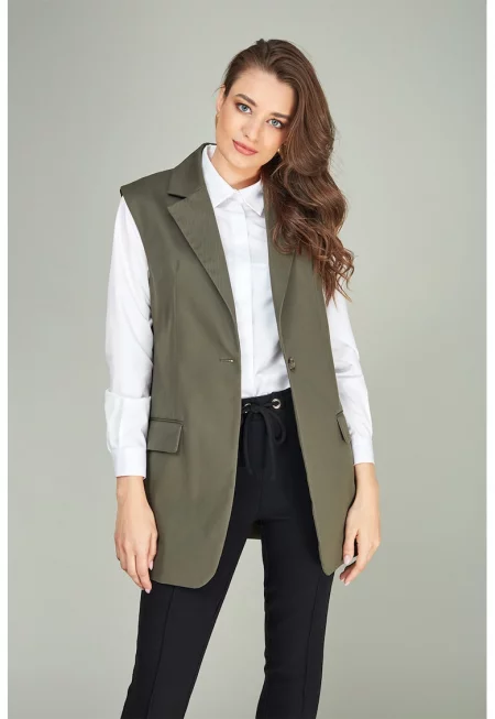 Елек с раздвоен ревер - Зелени аспержи