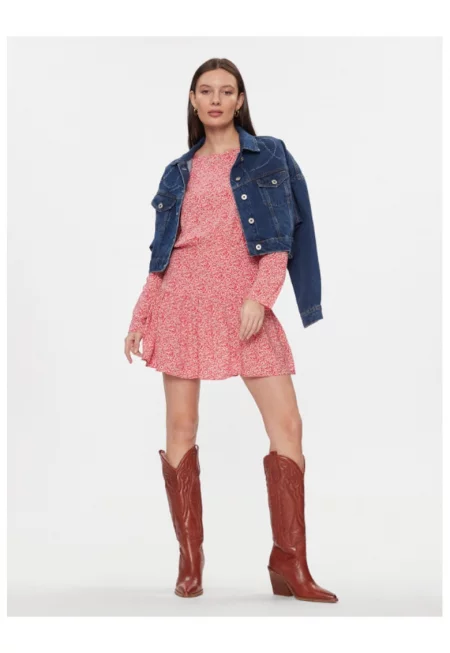 Ежедневна дамска рокля  303439040 Вискоза - Червен