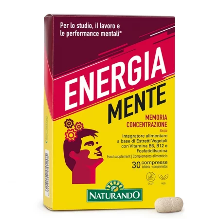 Формула за памет и концентрация с Бакопа 300 mg + Сибирски женшен 150 mg, Energia Mente, 30 таблетки