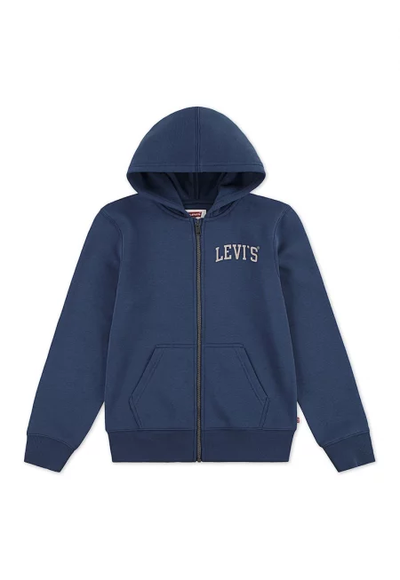 Худи с памук с цип