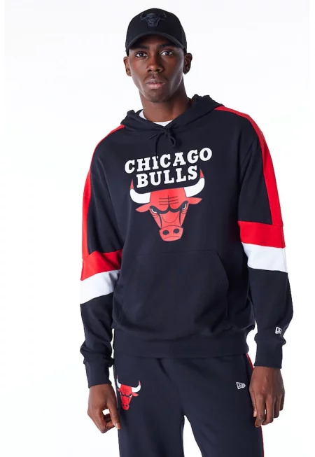 Худи спринт Chicago Bulls и цветен блок - Червен/Бял/Черен