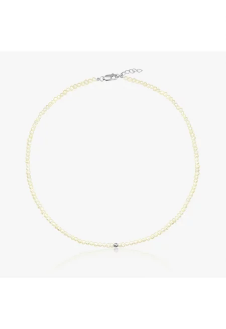 Колие от сребро Glamour - Естествени перли