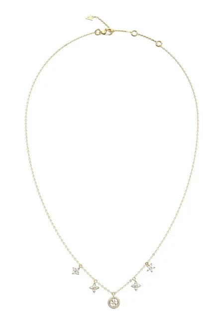 Колие с висулка с циркони - Златист