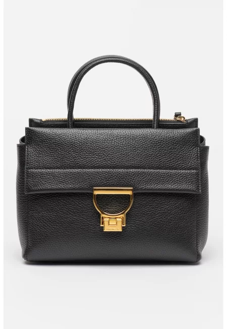 Кожена чанта през рамо Arlettis - Черен