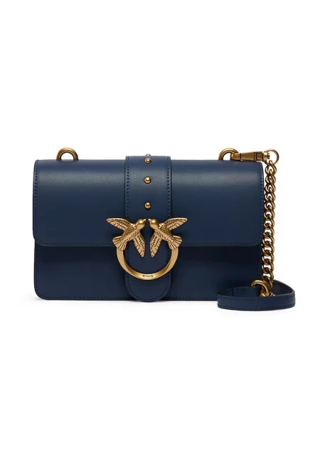 Кожена чанта през рамо с верижка