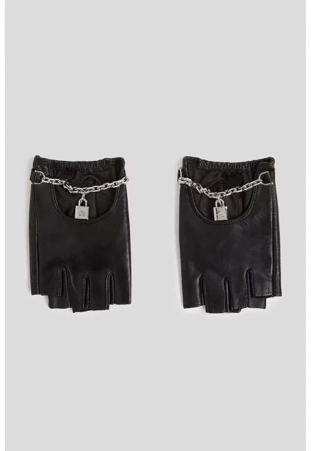 Кожени ръкавици без пръсти