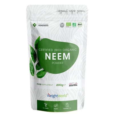Красива коса и кожа - Нийм (лист) Organic 2 g, прах 200 g - Neem