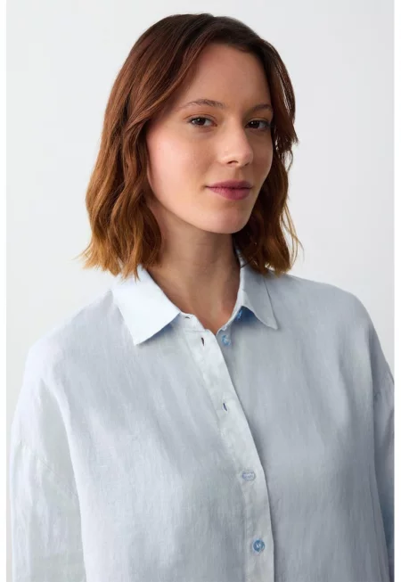 Ленена риза - Пастелносин