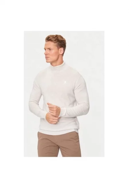 Мъжка блуза -  304305580 - Вълна - Бежов - Бежов