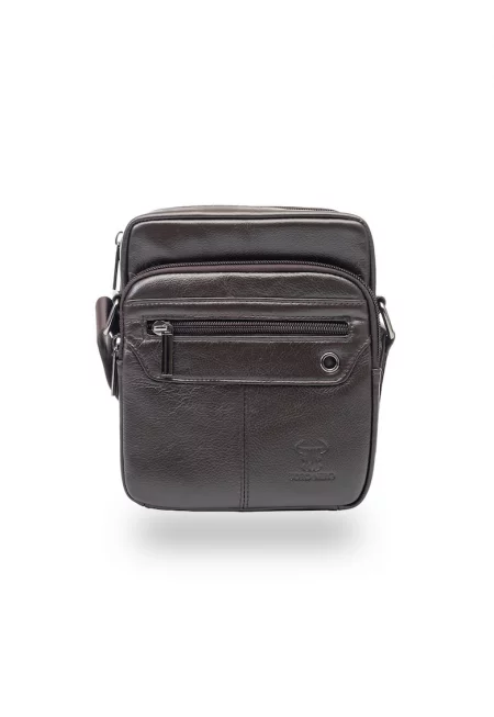 Мъжка чанта от естествена кафява кожа Moris