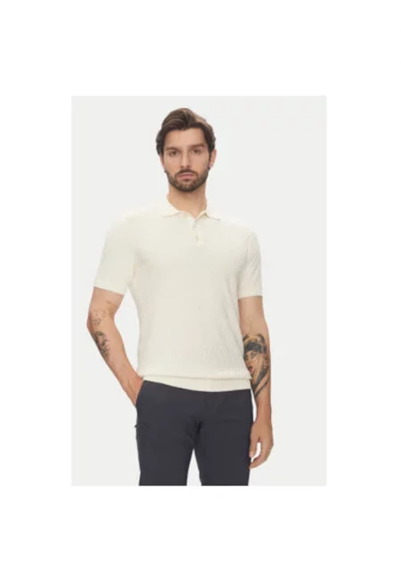 Мъжка поло риза  C5 51314.5094 - Памук/Вискоза - Сив - Сив